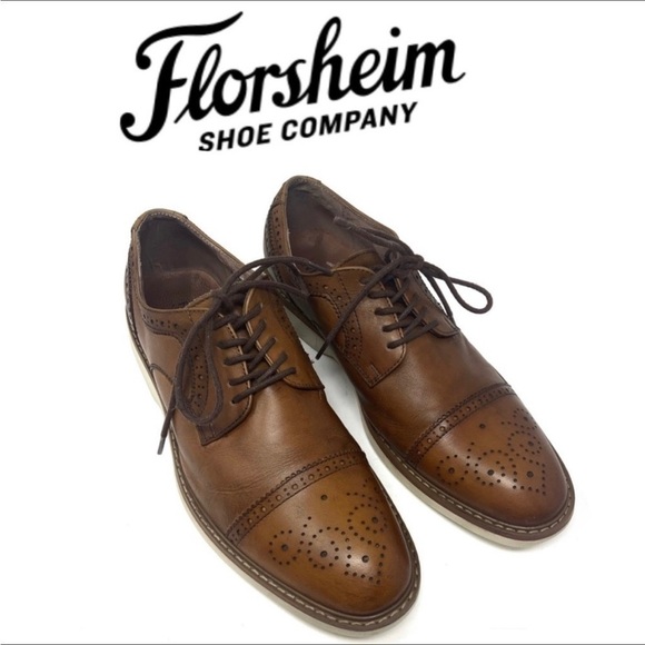 𝅺FLORSHEIM leather Cap Toe Oxford shoe - Picture 1 of 9